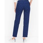 Talbots Relaxed Chinos Anchor Print Navy Blue Ankle Length Womens 6 Photo 8