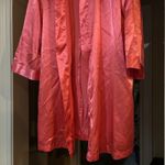Satin Robe Coral Kimono‎ Style Lightweight Loungewear Cover Up Elegant Large Pink Photo 2