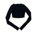 Hera Collection Hera - Ribbed Base Layer Long Sleeve Crop in Black Photo 2
