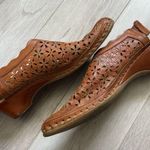 Pikolinos Leather Sandal romana open back floral laser cut womens Brown size 11 Photo 2