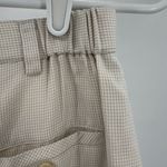 Liz Claiborne Liz Golf neutral plaid gingham rayon pleated shorts 10 activewear outdoor sport Photo 3