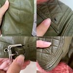 Samantha Sipos Jacket Faux Fur Biker Leather Moto Buttery Olive Rose XS GUC Green Photo 2