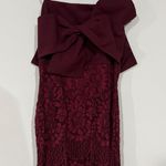 Soiéblu Soieblu burgundy bow front Lace Dress  Photo 0