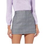 Tibi  Cooper Wool Silk Mini Trouser Skirt Preppy Houndstooth Plaid Fall Luxury Photo 0