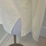 Alice + Olivia Ivory Linen Blend Choker Neck Sweater Photo 3