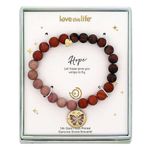 Love this life NWT Genuine Stone Bracelet - Pink and Brown Photo 0