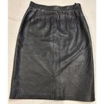 wilson's leather WILSONS Black Genuine Leather Luxe Snake Reptile Textured Skirt Vintage MEDIUM Photo 3