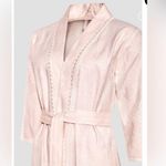 Togas Doris Bathrobe Jacquard Lace Trim Pockets Pale Pink Size XL Photo 0