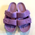A New Day Platform Slides Women’s size 9 purple slip on velcro closure on straps Photo 1