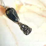 Blue aventurine Buddha pendant necklace Photo 4