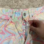 ZARA Marbled High Waist Button Fly Cutoff Shorts Photo 2