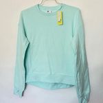 All In Motion  Crewneck Size XS Pullover Sweatshirt Aqua Green/Teal Thumbhole Photo 0