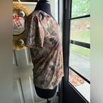 Vintage Frayne woodland knit short sleeve blouse, size medium Brown Photo 3