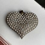 Rhinestone Diffuser Heart Pendant Silver Photo 1
