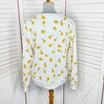 Disney Winnie The Pooh Sweet As Honey Floral Sweatshirt White Yellow Medium Photo 3