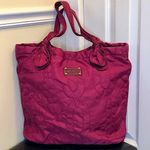Marc Jacobs  LARGE Workwear Hot Pink Quilted Tote Bag with Embroidered Logo Photo 0