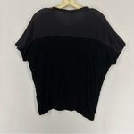 Ramy Brook Apres  Short Sleeve Abstract Blouse Sheer Woman’s Small Black Photo 6