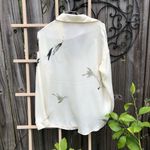 Grade & Gather  Long Sleeve Blouse in Bone with bird Print Photo 4