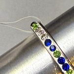 Fashion Ring Multicolor Rhinestone Infinity Band Size 9.25 Stainless Steel 19mm Photo 9