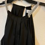 Badgley Mischka Belle by Julier Satin Halter Neck Sleeveless A-Line Dress Photo 4