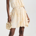 Alexis  Asia Dress Golden Palms Print Halter Mini Size S Photo 0