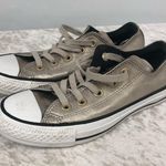 Converse all star low top women size 5 leather metallic copper type texture Photo 6