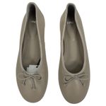 Mango  MNG Leather Ballet Flats with Bow Detail Beige Size 38/US 7.5 Photo 3