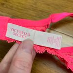 Victoria's Secret Dream Angels Push Up Bright Bra Pink Lace Size 34A Rhinestones Photo 3