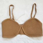 Aritzia Babaton Sculpt Knit Bralette Crop Top S - Mustard Yellow Photo 0