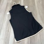 Gap Silk Top turtleneck sleeveless contrast trim womens Black medium classic Photo 3