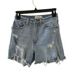 Abercrombie & Fitch  High Rise 4” Short Curve Love 24 00 Cut Off Demin Jean EUC Photo 1