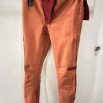 Theory - Burgundy Piped Leather Skinny Pants Size0 Photo 7
