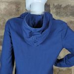 Coldwater Creek Shirt Blue Woman's XS 3/4 Snap Hooded Pull Over Coastal Photo 5
