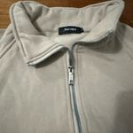 Beige Quarter Zip Sweater Size L Photo 5