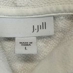 J. Jill Button Front Hoodie Jacket Pockets Cotton Blend Comfy White L READ Size L Photo 6