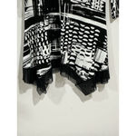 cupio Womans Small Black White Knee Length 3/4 Sleeves Flare Dress Photo 1