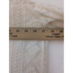 Mudd  Women's Top Blouse Lace Lined Cold Shoulder Key Hole Back Ivory Size Medium Photo 9