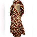 New York And Company  Leopard-Print Poplin Ruffle Flare Dress size large Photo 1