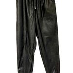 Trendy Faux Leather Jogger XS Black Photo 1