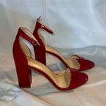 Michael Shannon Michael by  Stella Sandal Red Patent Leather Heel Size 8 Photo 1