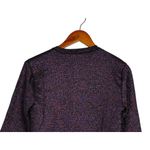 ZARA Metallic Shimmery Velvet Buttons Cropped Cardigan Sweater S Purple #3708 Photo 6
