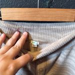 Aerie Cream Waffle Knot Zebra Striped Pajama Pants Size Large Photo 2