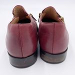 J.Crew  Double Zipper Burgundy Red Leather Pointed Toe Loafer Women's Size 6.5 Photo 7