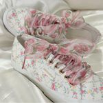 Superga  X LoveShackFancy Floral Sneakers Ribbon Laces Low Top Size 8 Coquette Photo 15