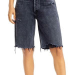 Citizens of Humanity  Ambrosio distressed denim shorts washed black size 31 Photo 0