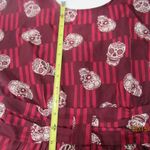 Xhilaration Red Skull Dress Midi Checkered Stargirl Emo Rock Dress Small Photo 4