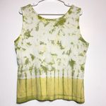 Royal Robbins  Crop Tank Top 100% Cotton Sleeveless Crew Neck Yellow Tie Dye XL Photo 3