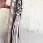 Neiman Marcus  Metallic Chevron stitch clutch Photo 2