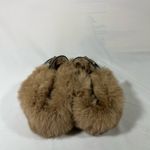 ARQA LEATHER MULES W/FUR WOMEN SLIP ON LOAFER GOLD BUCKLE BLACK EU 40 Sz 9 NEW Photo 3