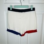 Anthropologie  ColorBlock Cotton Blend High Waist Sweater Shorts Red White Blue M Photo 6